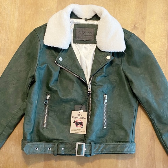 Ci Sono Jackets & Blazers - 🌟HP🌟 NWT Ci Sono by Cavalini Vegan Leather Moto Jacket, XL